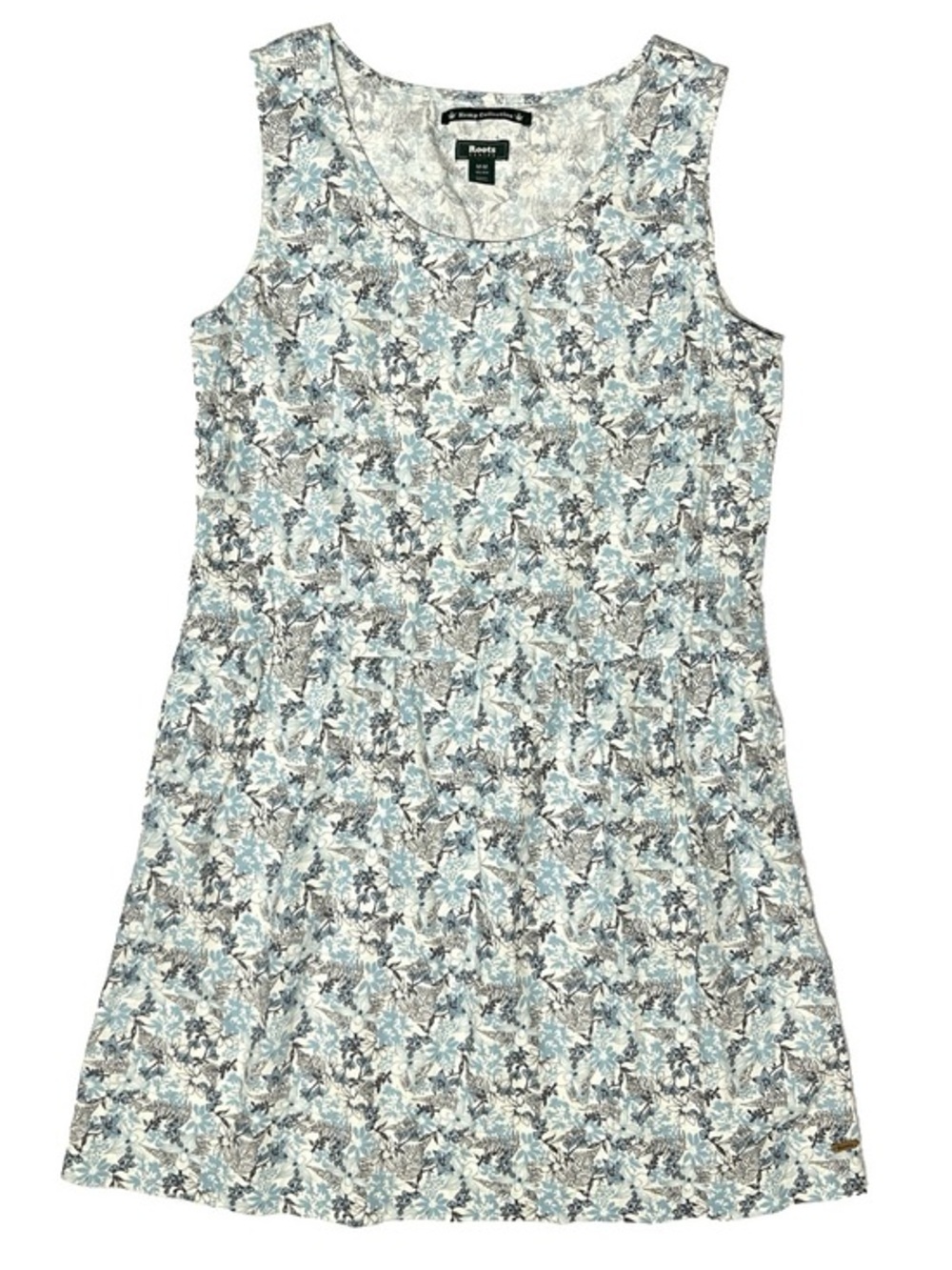 Roots Hemp Collection Floral Summer Dress Cottage Hippie Travel Sustainable M